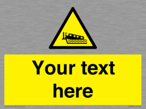 Custom warning grounding narrow boat on lock cill